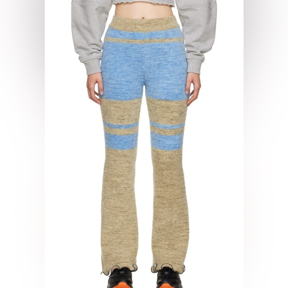 ANDERSSON BELL Khaki & Blue Senya Color Block Lounge Pants - Size L/XL - Picture 2 of 11